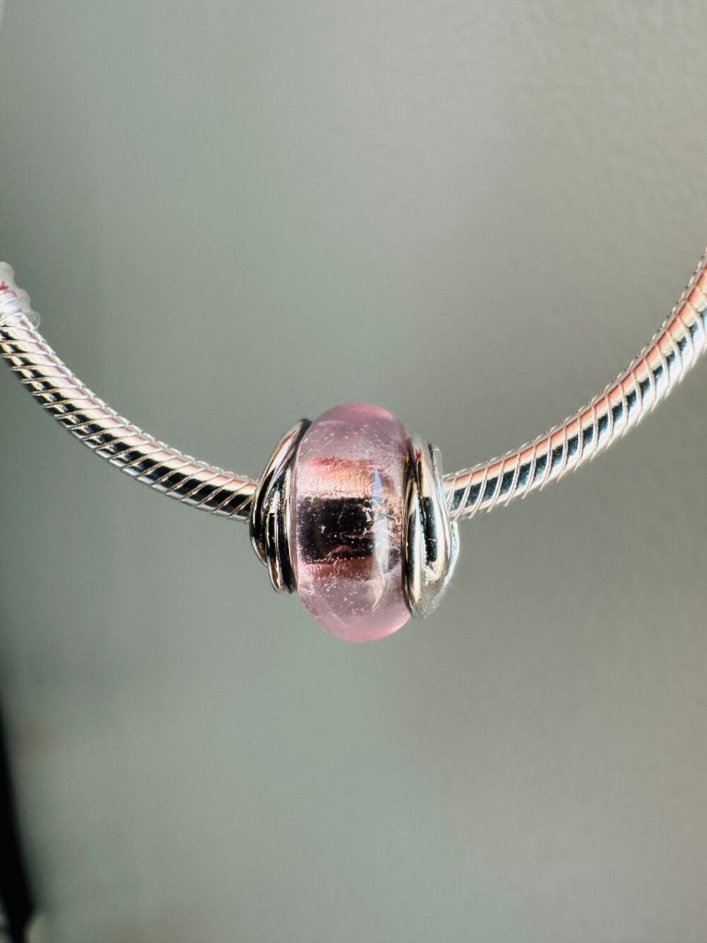 Authentic Pandora Encircled Pink Murano Glass Charm 793241C00 - Picture 8 of 9